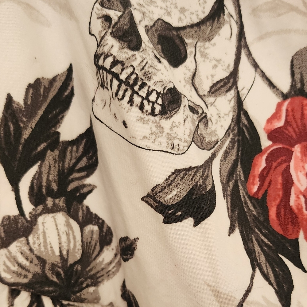 Floral Skull Print Dress - Picture 4 of 4